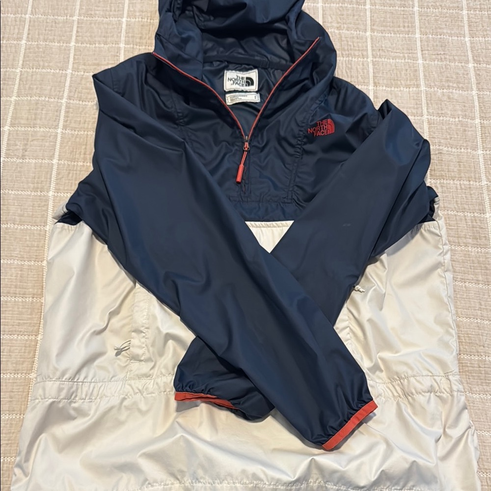The North Face Navy and Beige Windbreaker